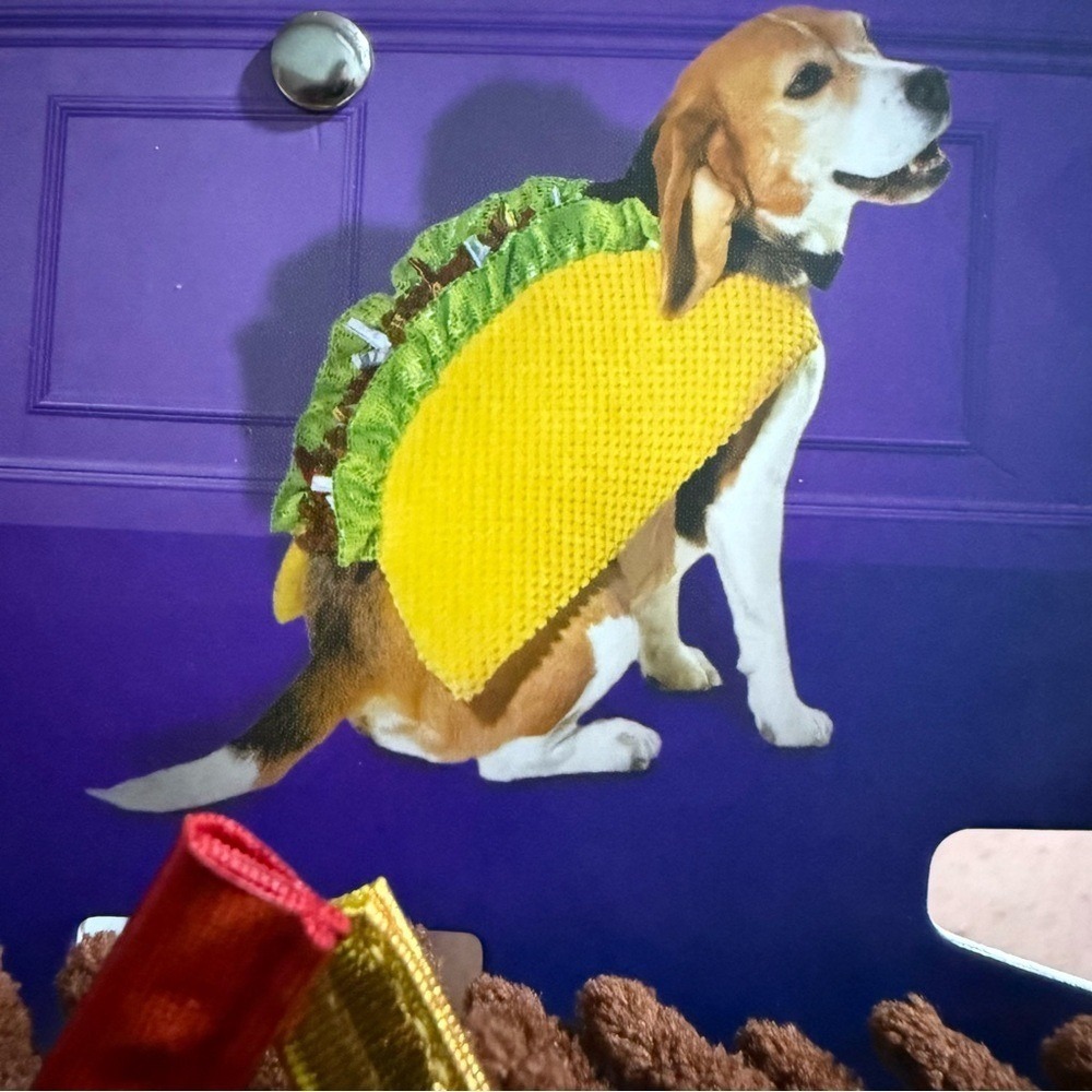 Bootique Festive Taco‎ Dog Costume Petco - Yellow & Green Size L